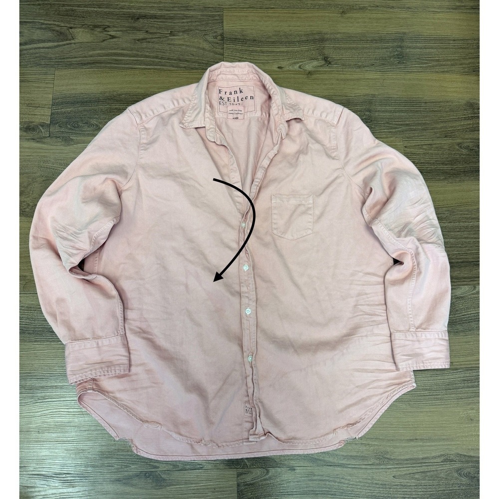 Frank & Eileen $278 Eileen Button Down Long Sleeve Top‎ Blouse Dusty Pink Beachy